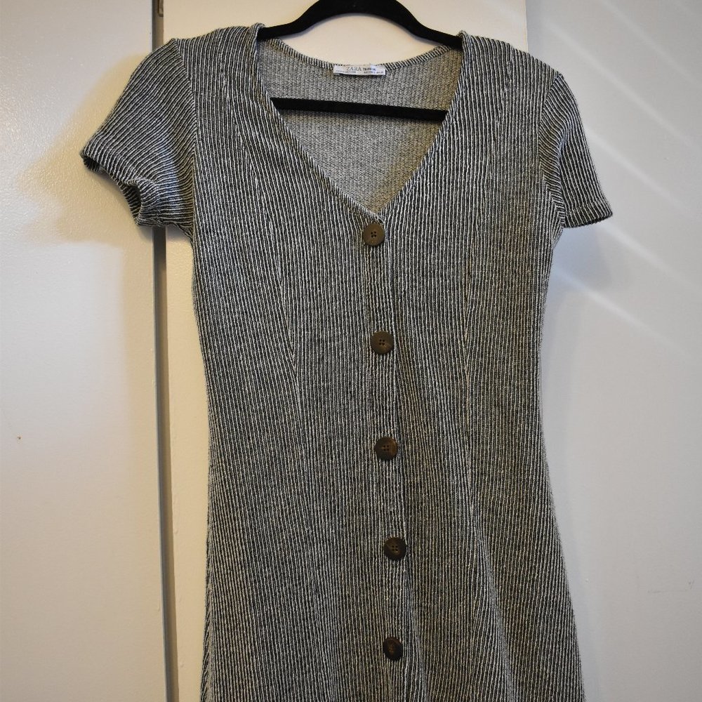 Zara Black and White striped sundress size small
